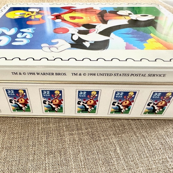 Vintage Sylvester & Tweety Stationery in Collectible Tin & Collectible Stamps - Picture 10 of 11